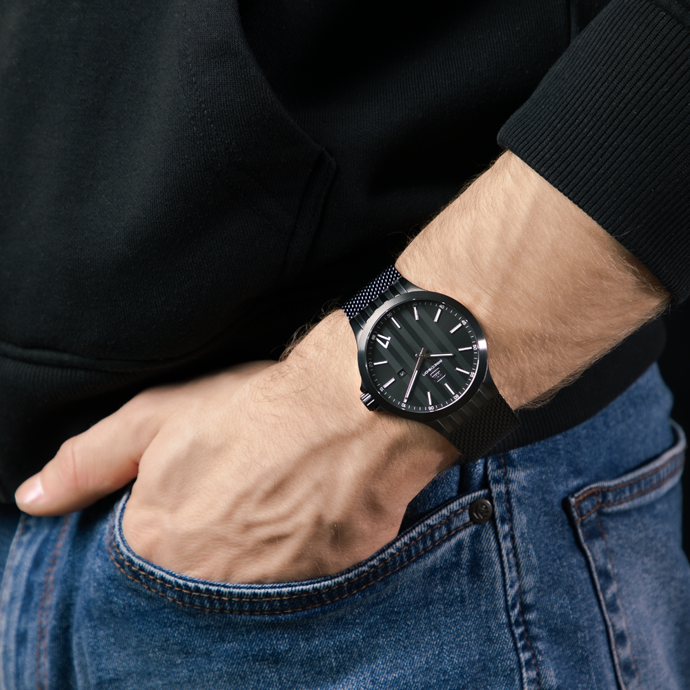 GLOCK GW-12-1-24 Watch | 44 mm Black Mesh Strap