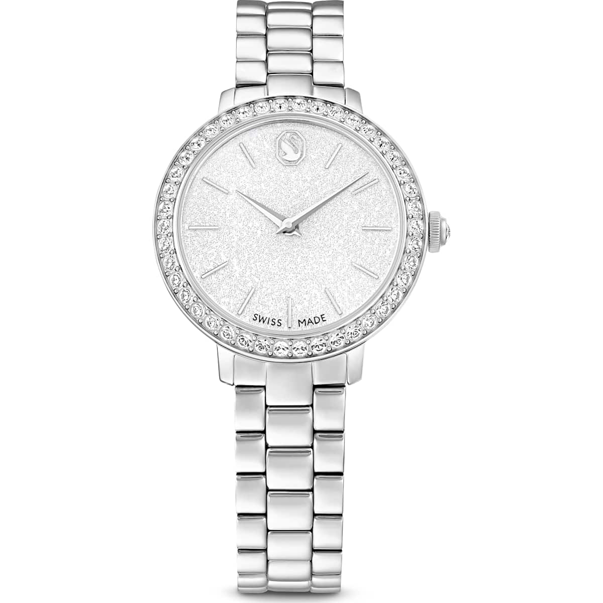 Matrix 3-link watch Swiss Made, Metal bracelet, Silver tone, Stainless steel 5706182