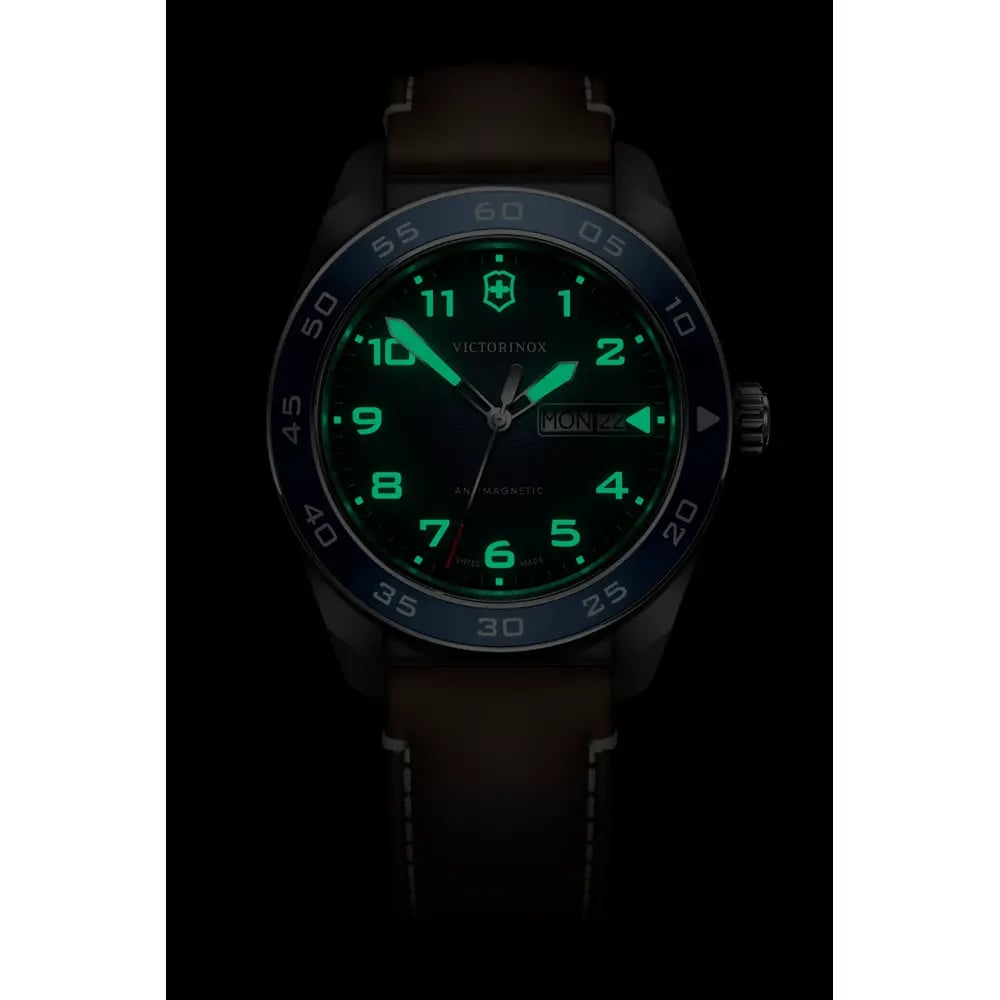 Swiss Army 42, SIR, BLE dial, BRN leather strap 242040