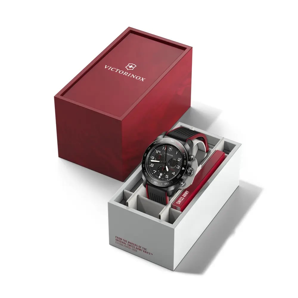 Swiss Army Chrono 42, BLK, BLK dial, BLK rubber strap 242051