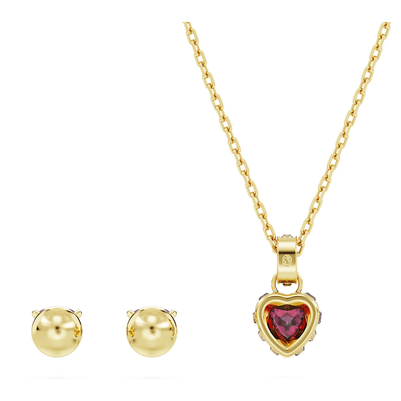 Stilla set Heart, Red, Gold-tone plated 5684506