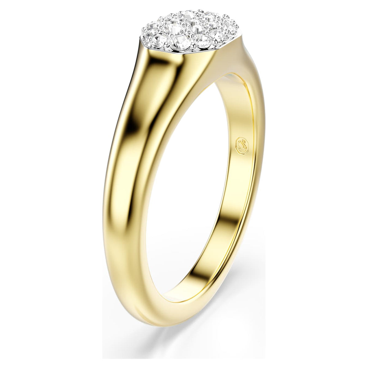 Swarovski Dextera Ring, White Crystals, 18K Gold Finish