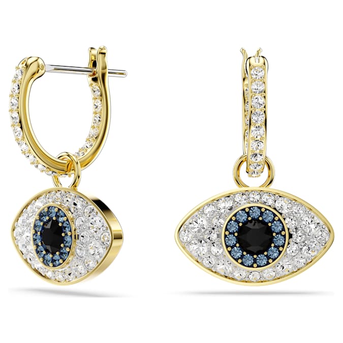 Symbolica drop earrings Evil eye, Blue, Gold-tone plated 5692163