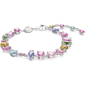 Gema bracelet, Mixed cuts, Multicolored, Rhodium plated 5656427