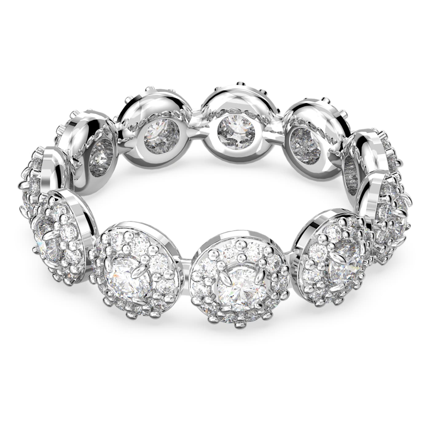 Constella ring Pavé, White, Rhodium plated – Crystal Shop Inc
