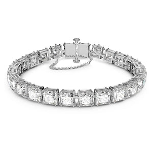 Millenia Bracelet, Square Cut Crystals, White, Rhodium Plated 5599202