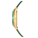 Octea Nova watchSwiss Made, Leather strap, Green, Gold-tone finish 5650005