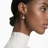 Swarovski Sparkling Dance earrings Round, White, Rose gold-tone plated 5504753
