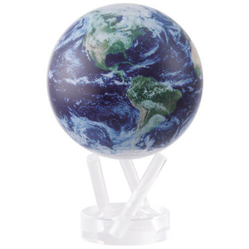 Mova globe featuring earth with satellite view