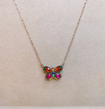 Multi-Color Butterfly Fancy Necklace 8838-MC