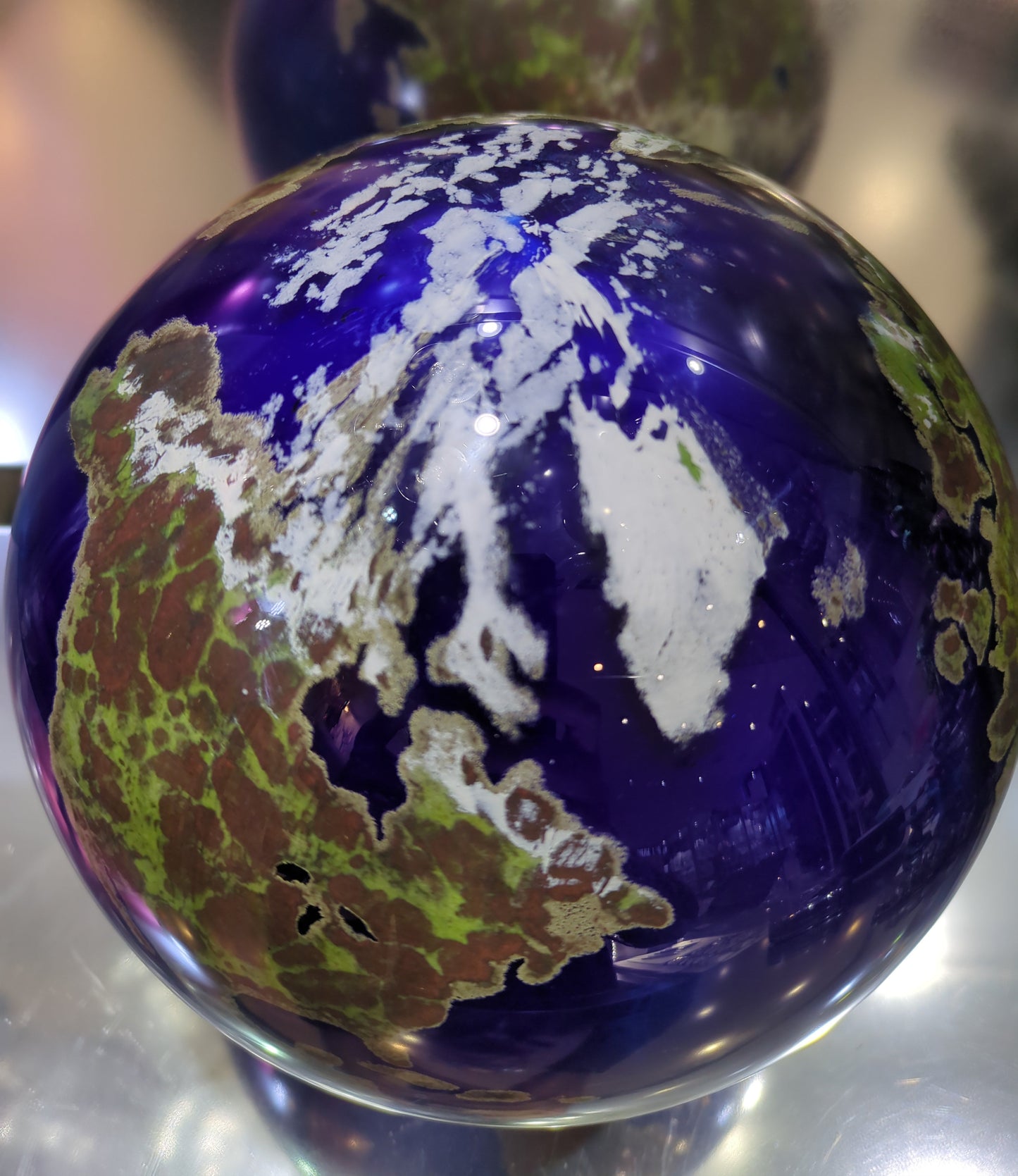 colorful pattern on a reflective surface