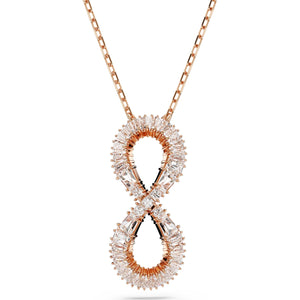 Hyperbola pendant, Infinity, White, Rose gold-tone plated 5677623