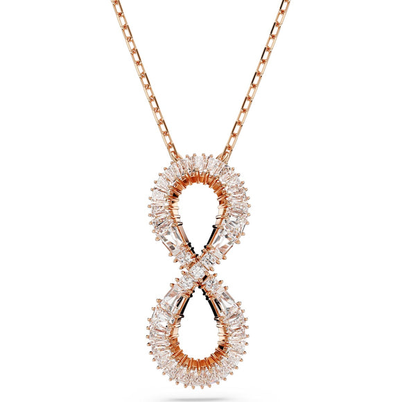 Hyperbola pendant, Infinity, White, Rose gold-tone plated 5677623