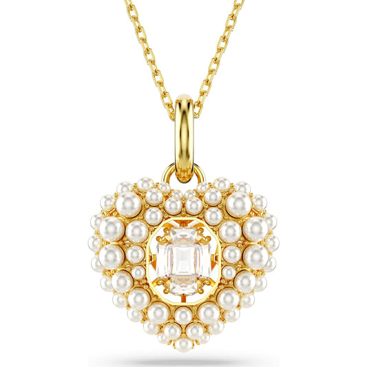 Hyperbola pendant, Heart, White, Gold-tone plated
5680399