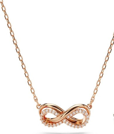 Hyperbola, Infinity, White, Rose gold-tone plated 5682483