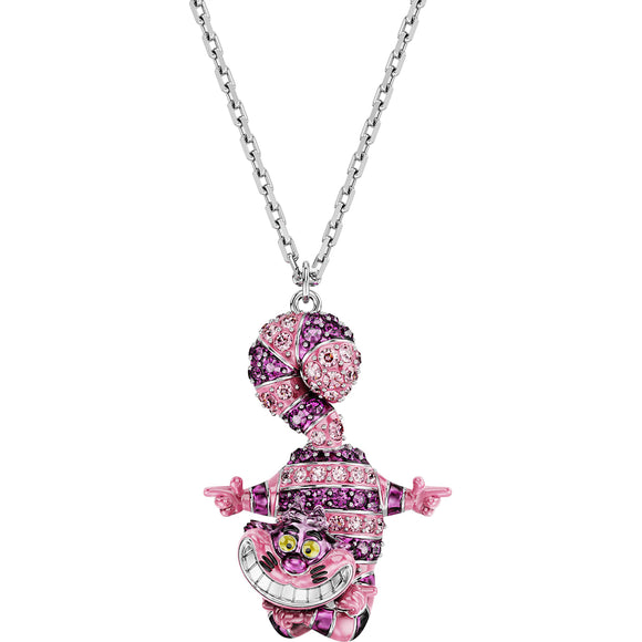 Alice in Wonderland pendant, Cat, Pink, Rhodium plated 5682809