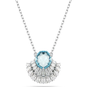 Idyllia pendant, Shell, Blue, Rhodium plated 5689195