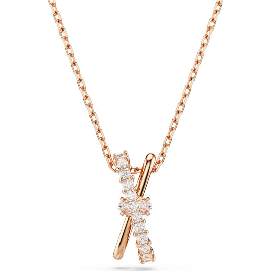 Hyperbola pendant, Mixed cuts, Twist, White, Rose gold-tone plated
5689788