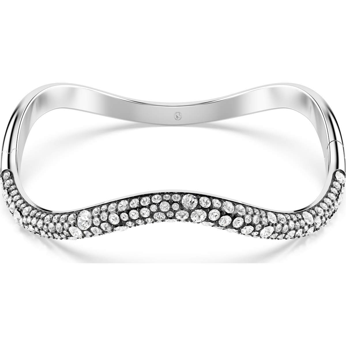 Sublima bangle, Round cut, White, Rhodium plated 5692104