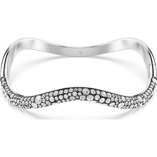 Sublima bangle, Round cut, White, Rhodium plated 5692104