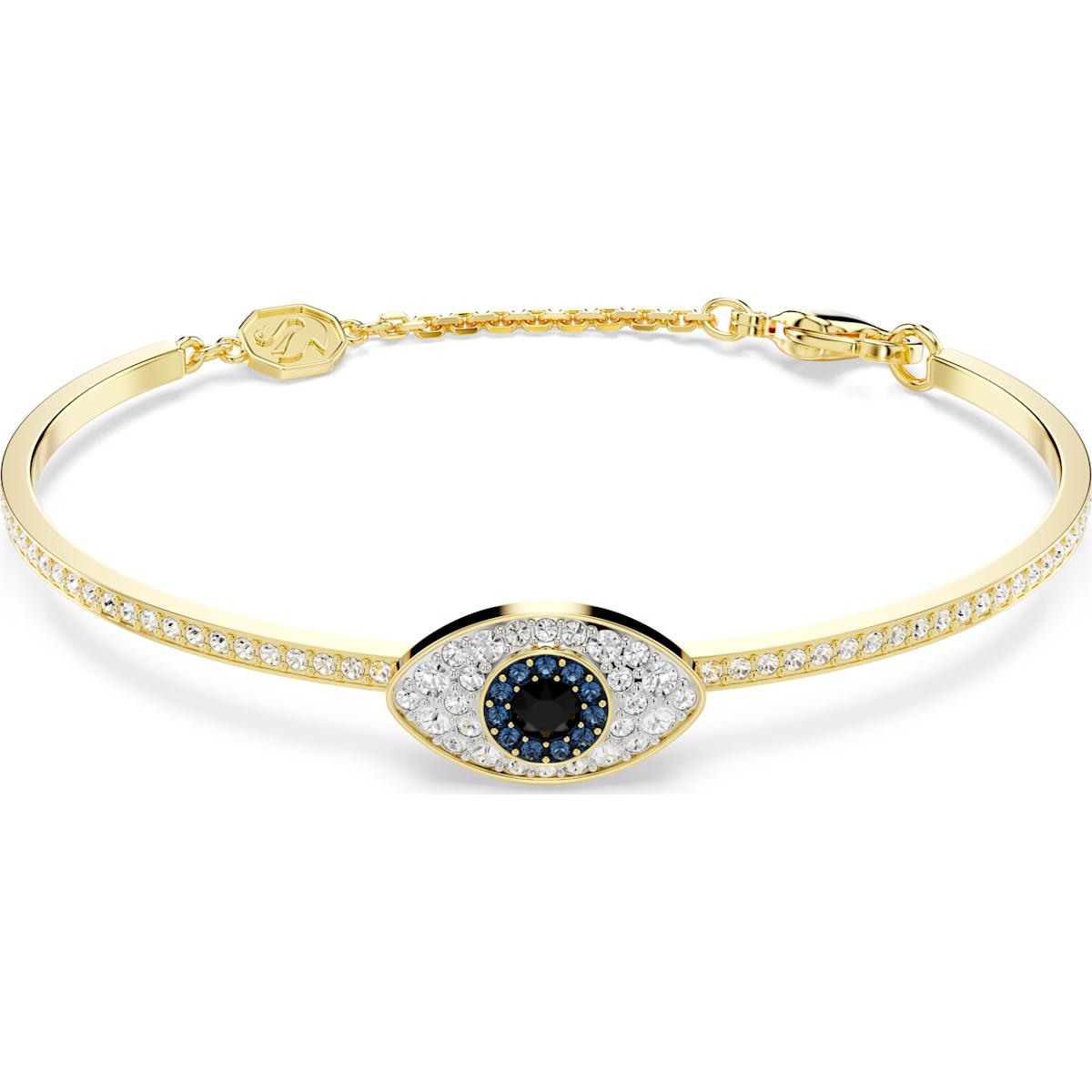Symbolica bangle, Evil eye, Blue, Gold-tone plated 5692171