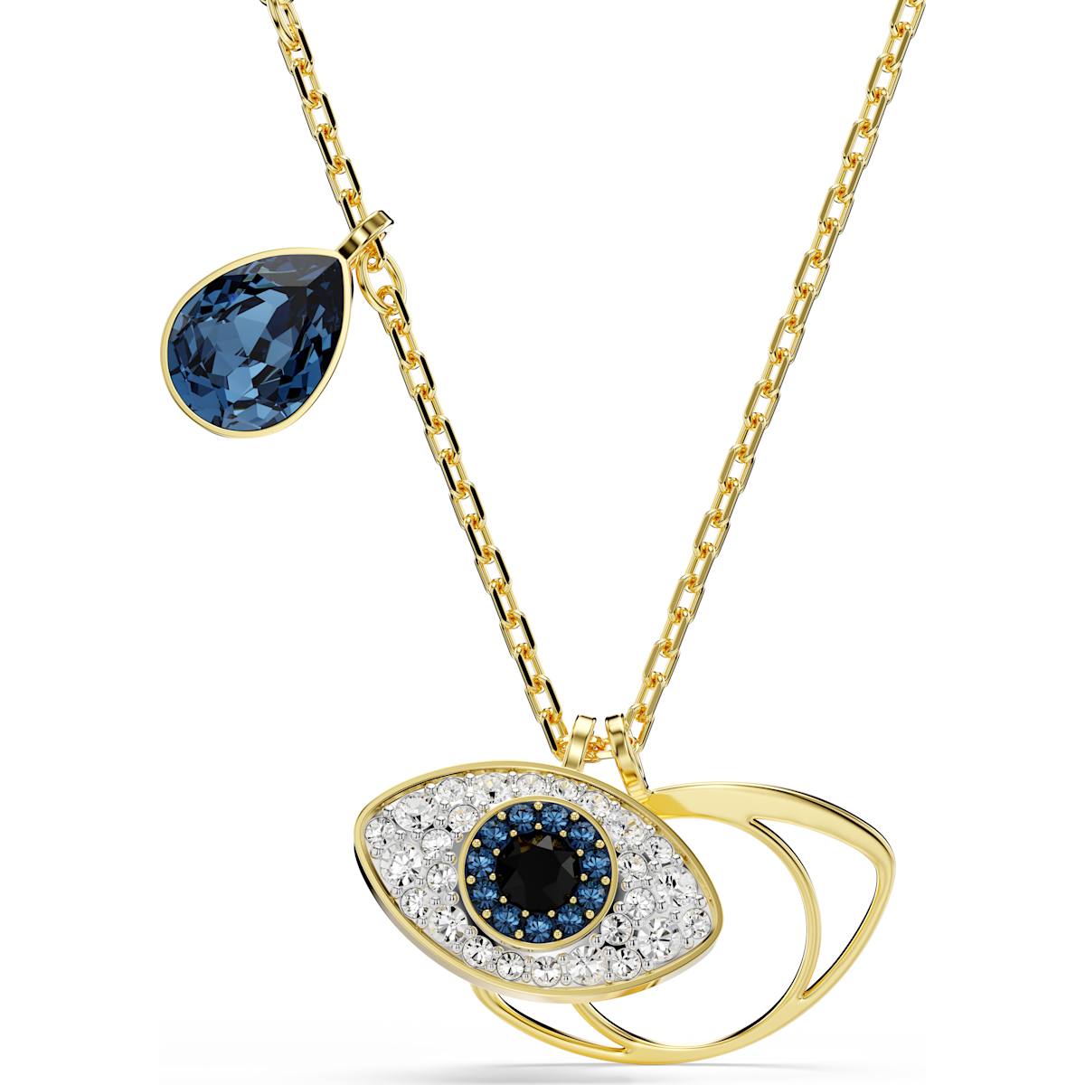Symbolica pendant, Evil eye, Blue, Gold-tone plated 5692178