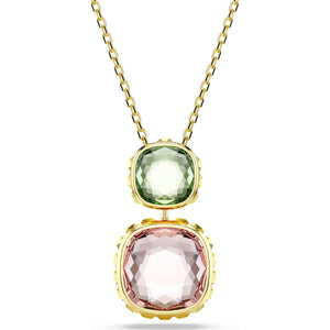 Chroma pendant, Cushion cut, Multicolored, Gold-tone plated 5692496