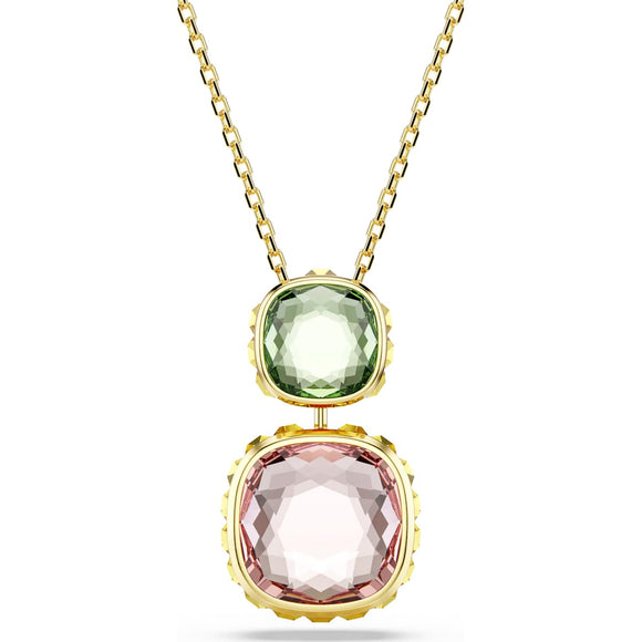Chroma pendant, Cushion cut, Multicolored, Gold-tone plated 5692496