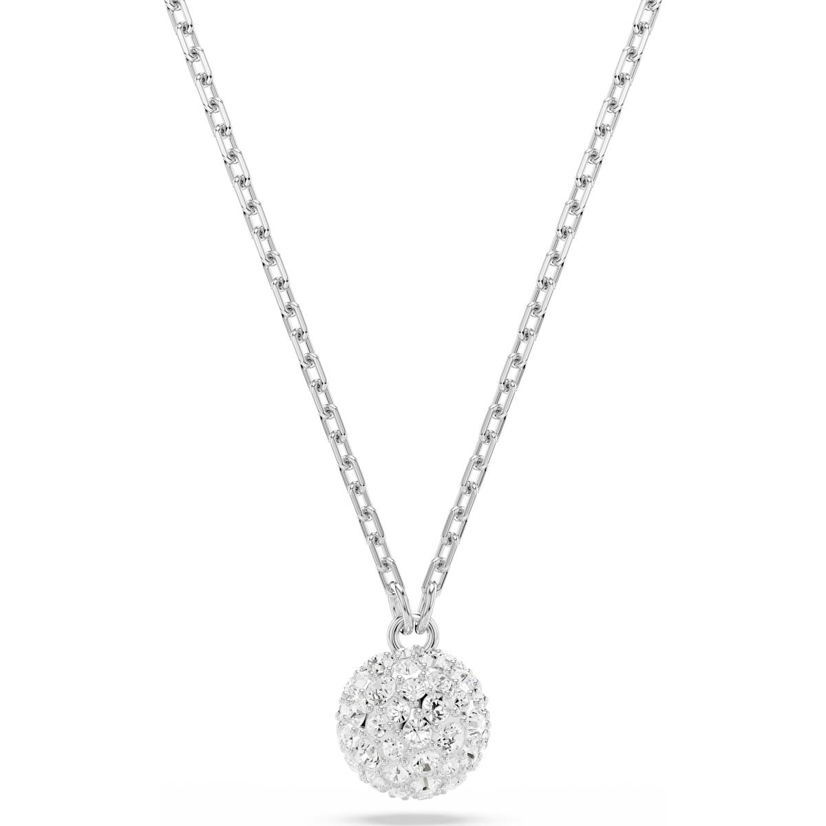 Dextera pendant, Round cut, Sphere, White, Rhodium plated
5693206