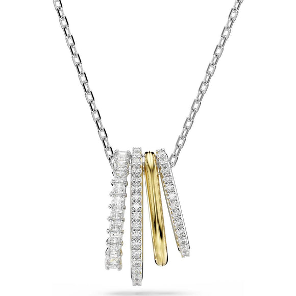 Hyperbola pendant, Mixed cuts, White, Mixed metal finish
5696626