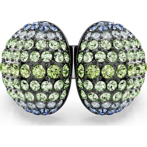 Sublima cocktail ring, Round cut, Multicolored, Ruthenium plated
