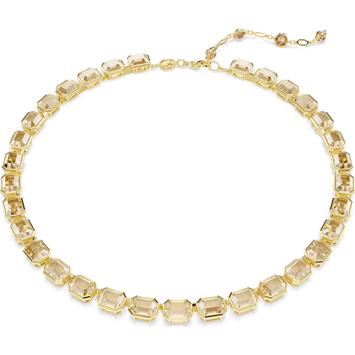 Millenia necklace Octagon cut, Yellow, Gold-tone plated 5718674