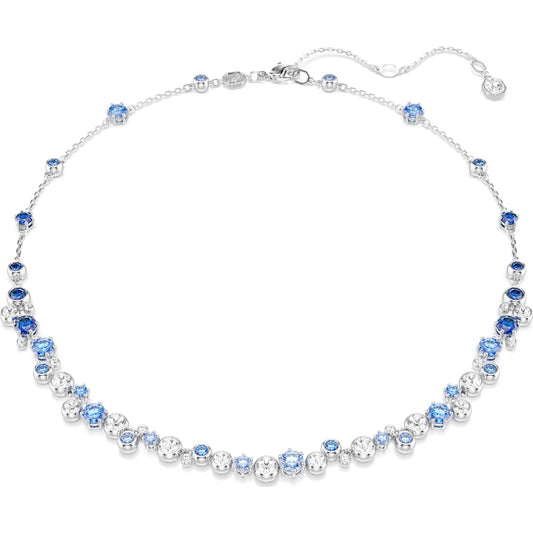 Constella necklace Mixed cuts, Blue, Rhodium plated 5732255