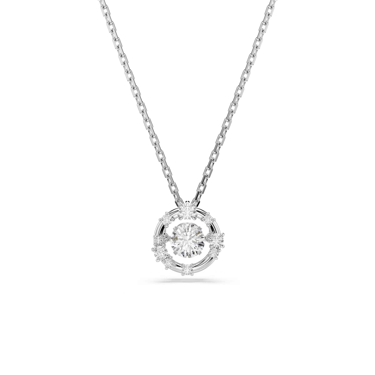 Swarovski necklace on a white background