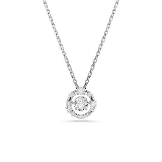 Swarovski necklace on a white background