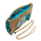 Sail Away Beaded Sail Boat Ocean Themed Crossbody Phone Bag