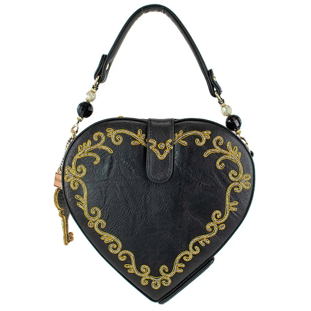 A heart shaped black and yellow color.