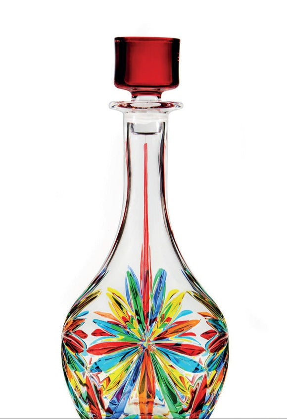 Venetian Glass Oasis Decanter 33 OZ