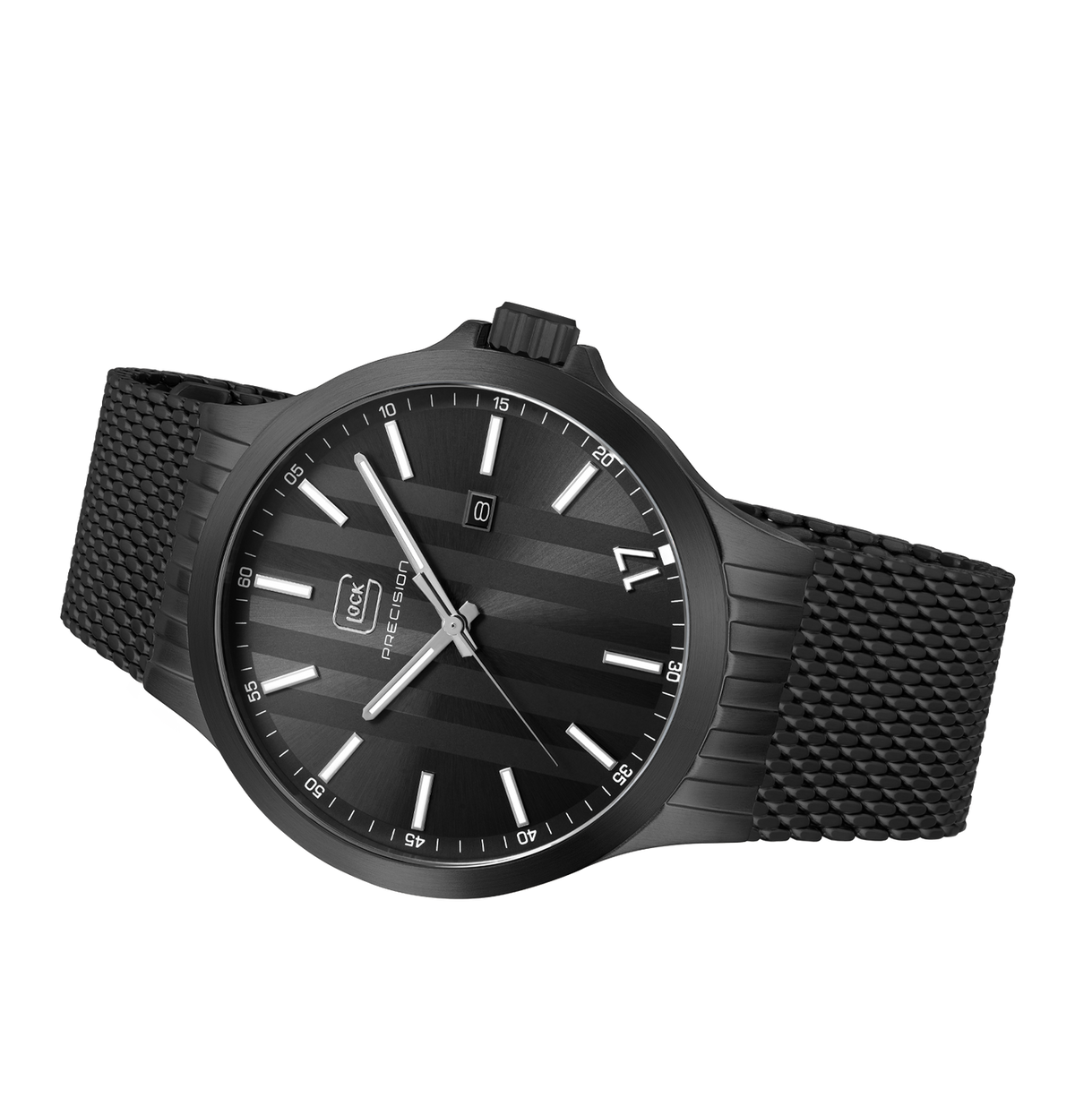 GLOCK GW-12-1-24 Watch | 44 mm Black Mesh Strap