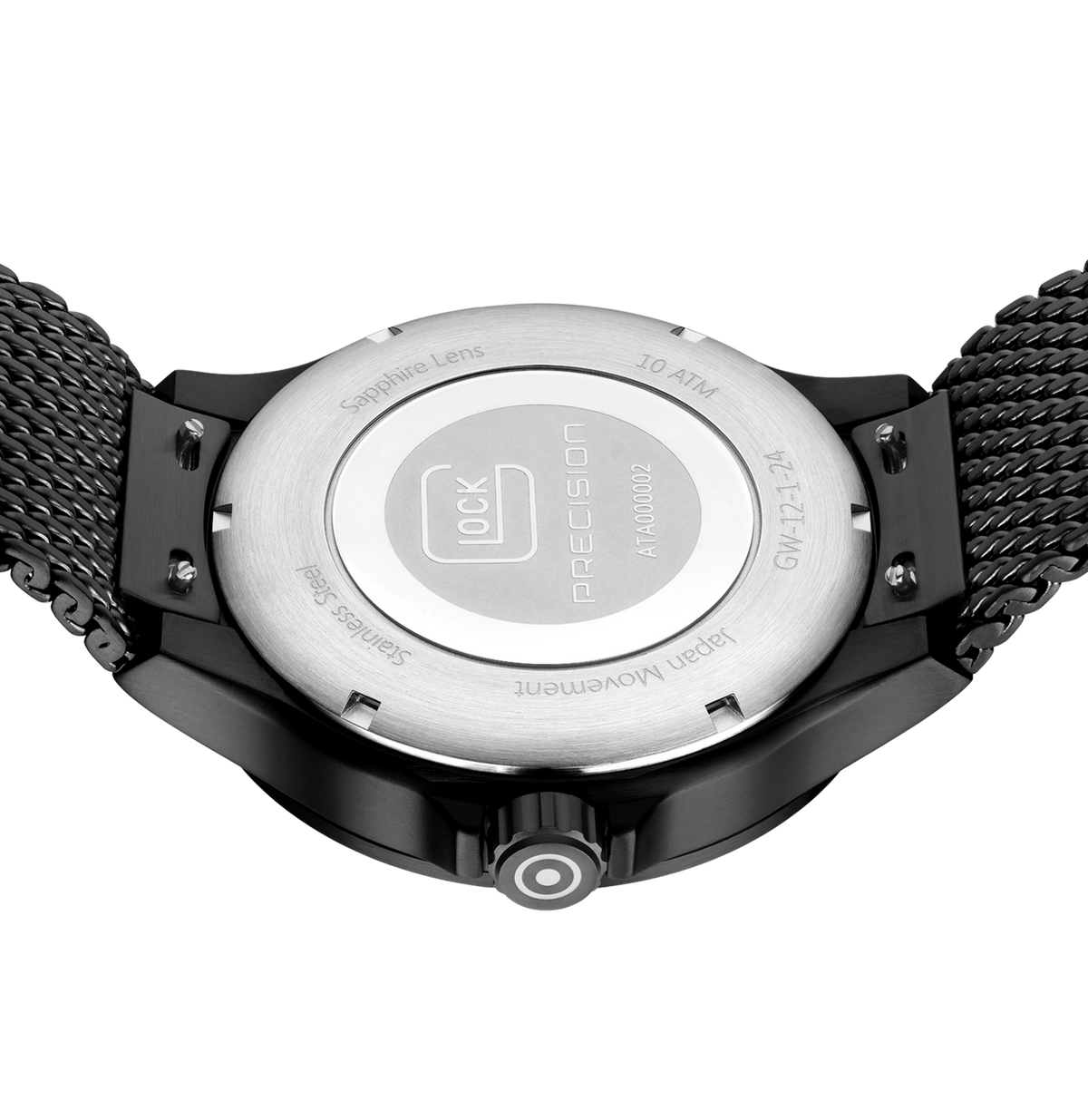 GLOCK GW-12-1-24 Watch | 44 mm Black Mesh Strap