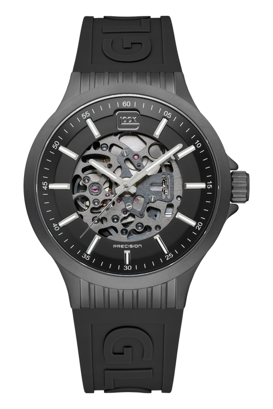 GLOCK GW-14-1-24 Automatic Skeleton Watch, 44 mm Gunmetal