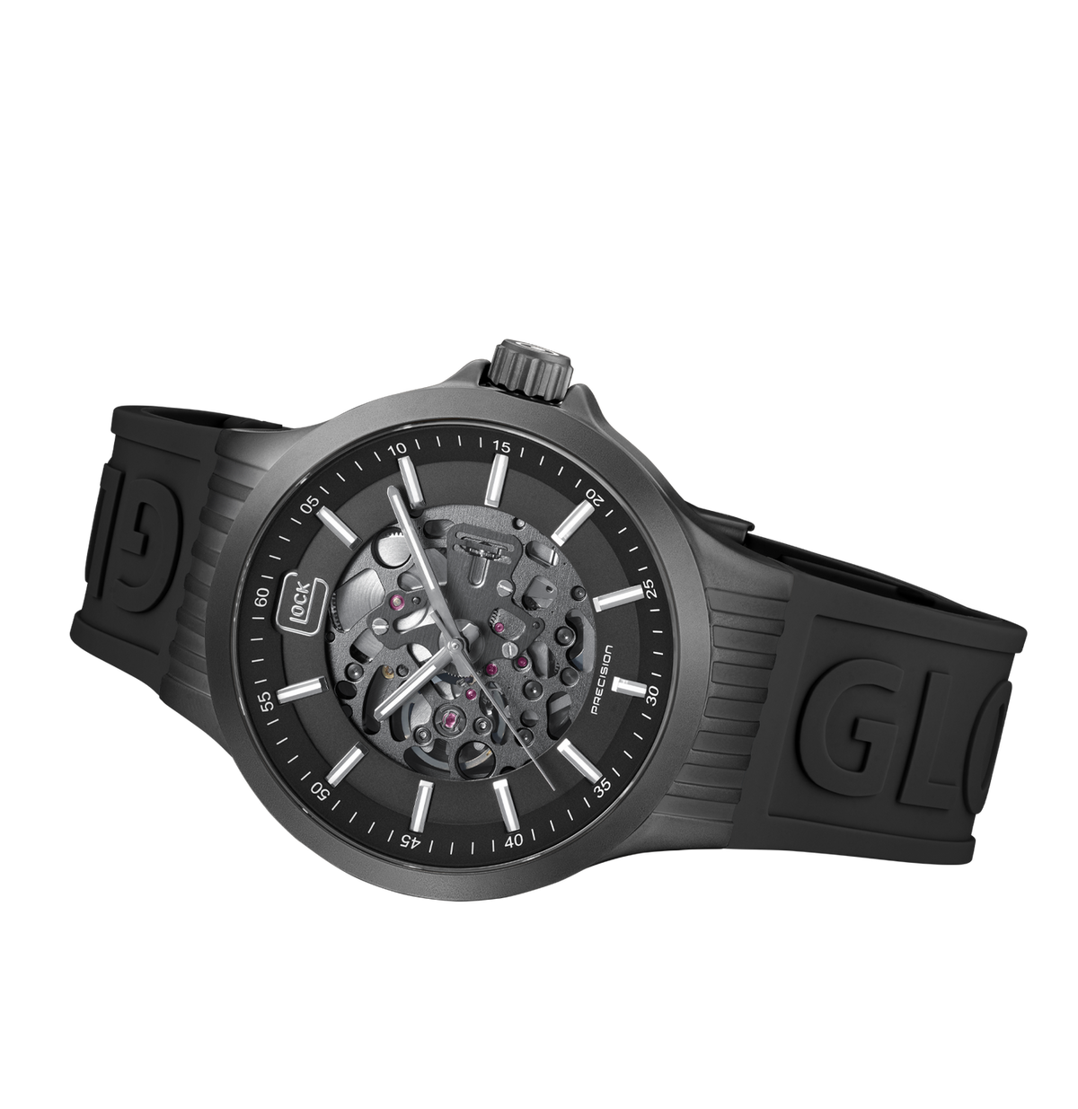 GLOCK GW-14-1-24 Automatic Skeleton Watch, 44 mm Gunmetal