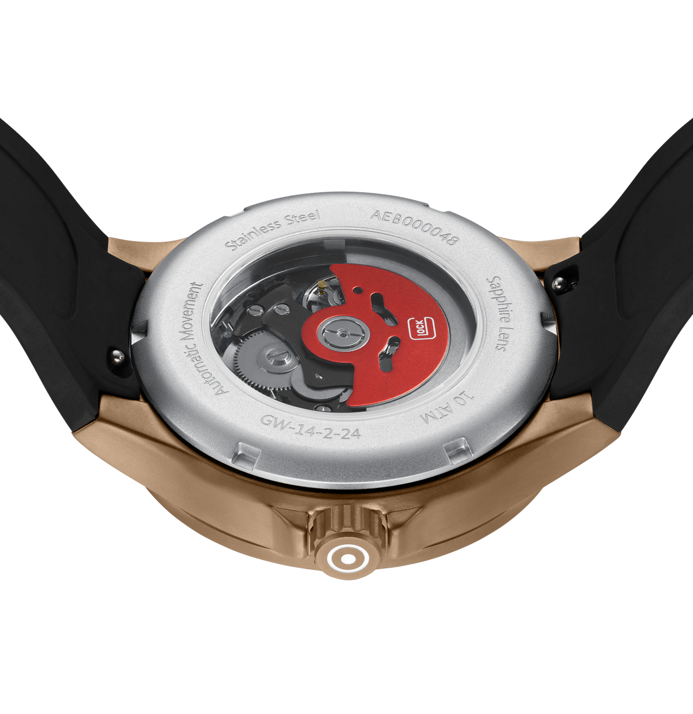 Glock automatic watch bottom view