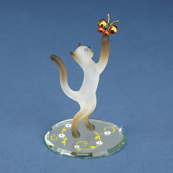 Siamese Cat with Butterfly