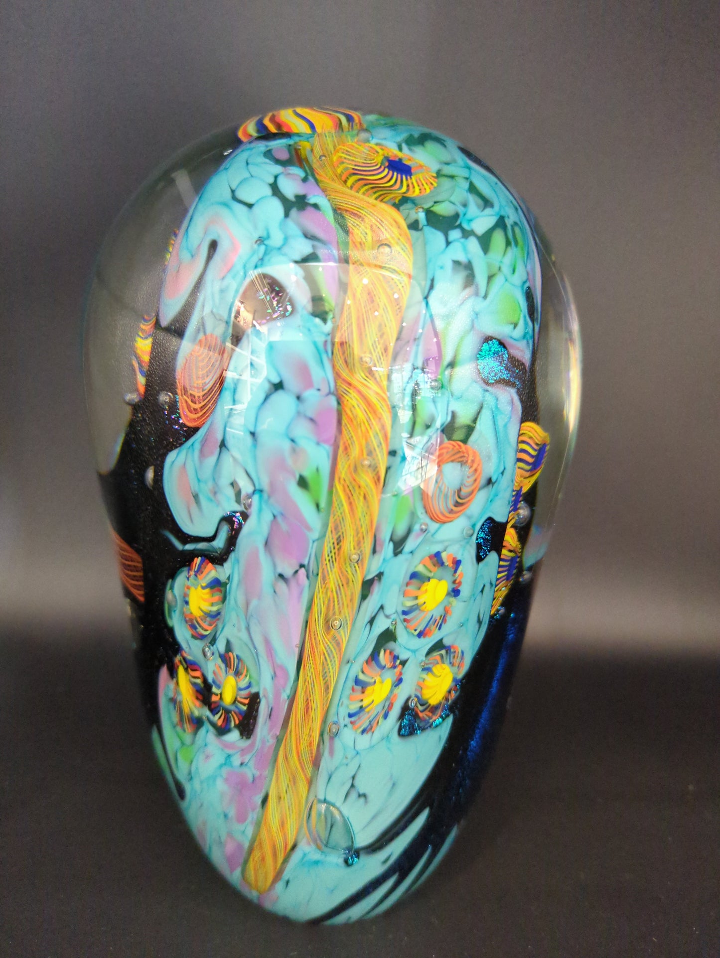 Decorative glass paperweight.