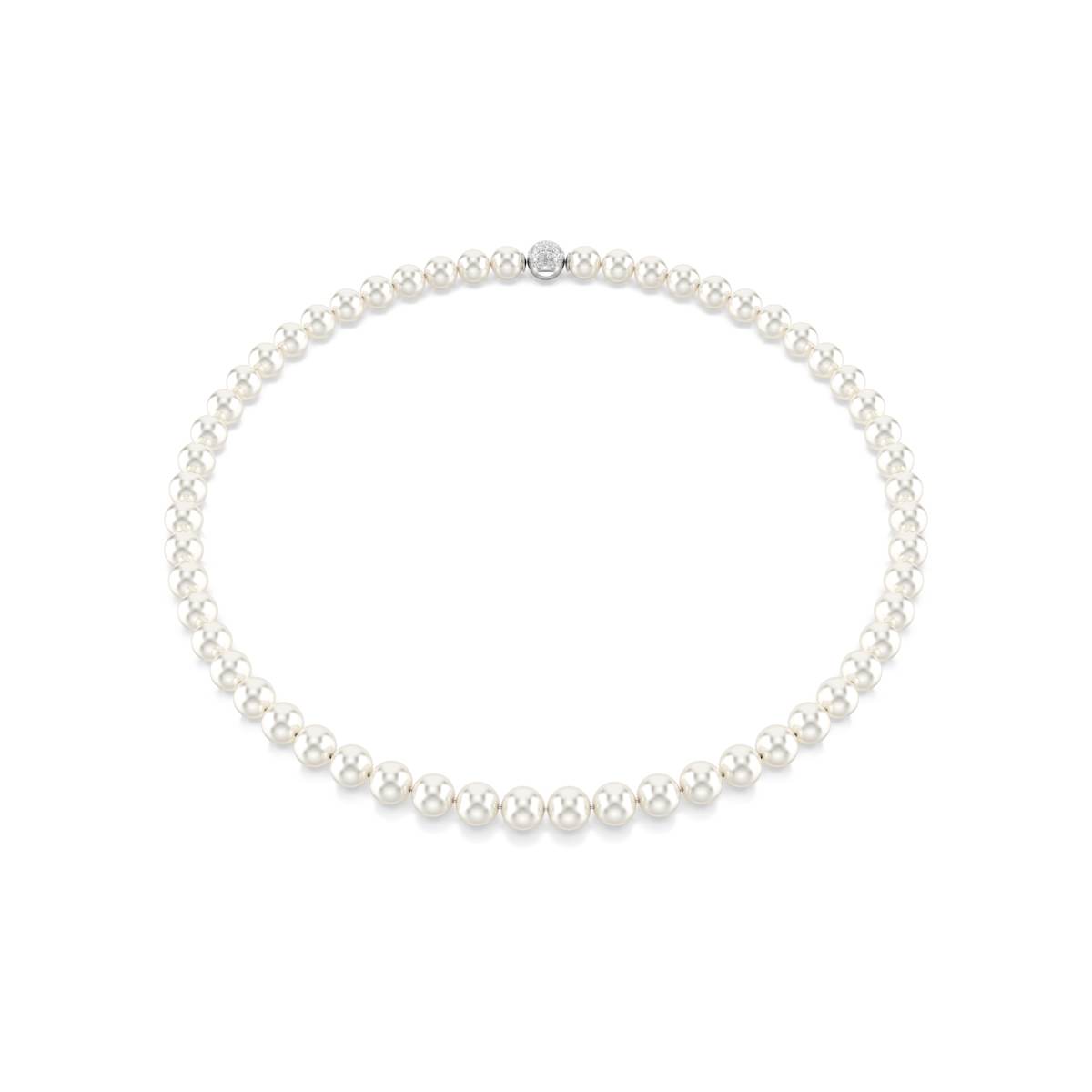 Pearl necklace on a white background
