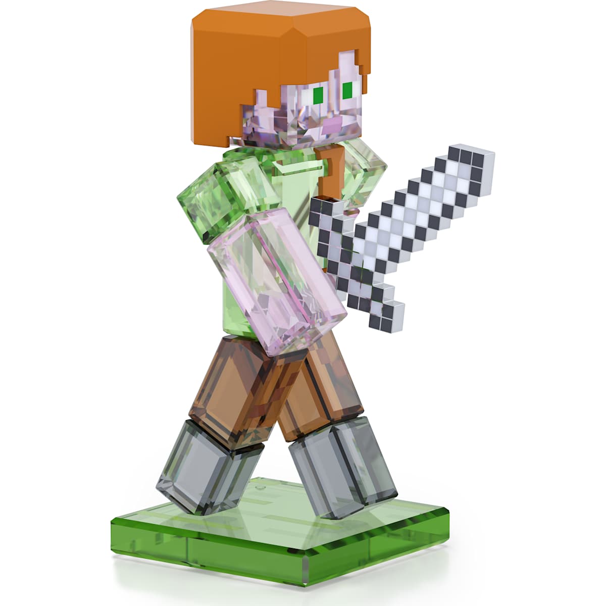 Swarovski crystal Minecraft Alex figure