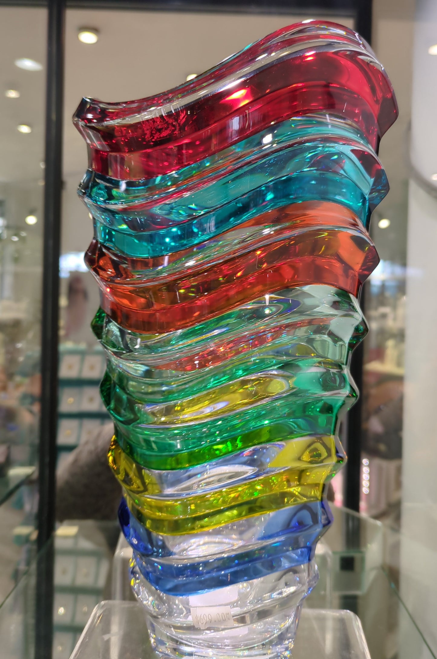 Wave pattern Murano wave vase