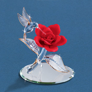 P5 401-R: Hummingbird with Red Rose