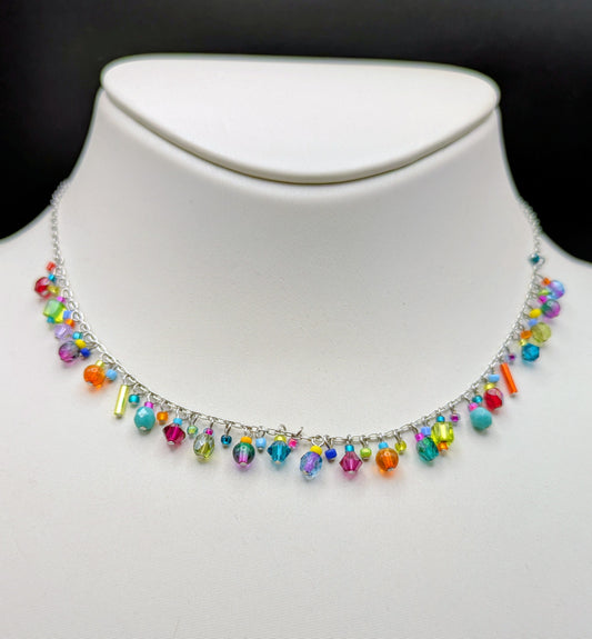 Firefly Full Delicate Necklace Multi Color 8226-MC